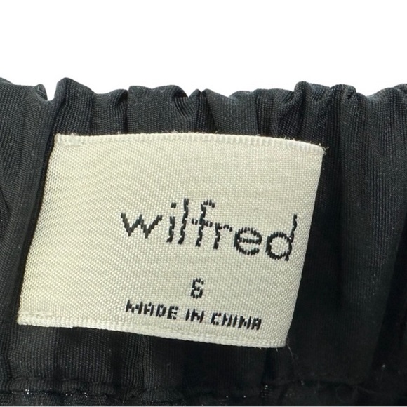 Aritzia Wilfred Fantasy Skirt Small Black A Lined Tiered Taffeta Elastic Waist - Picture 8 of 8